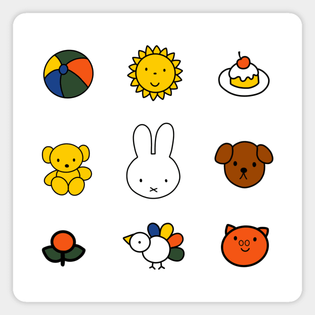 Miffy Medley Magnet by FoxtrotDesigns